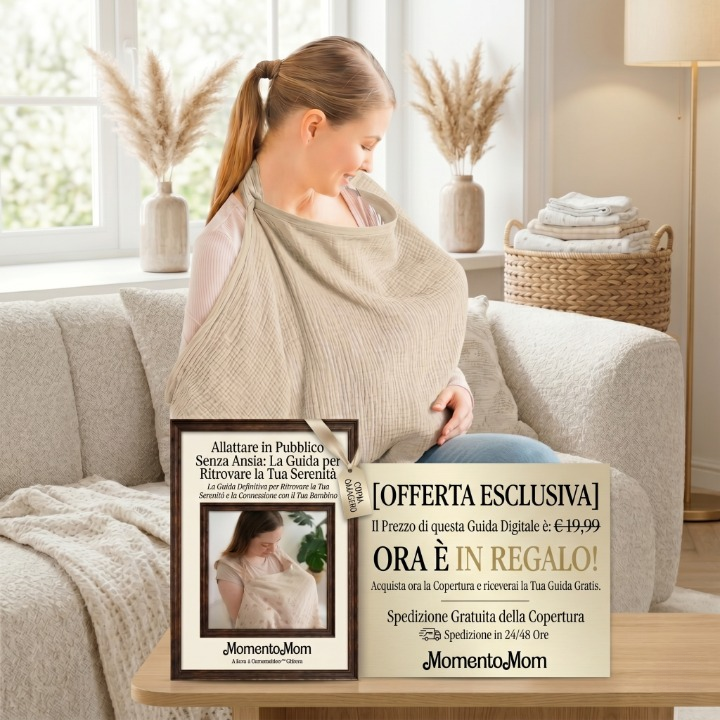 MomentoMom™ Copertura Allattamento in Musola di Cotone Premium